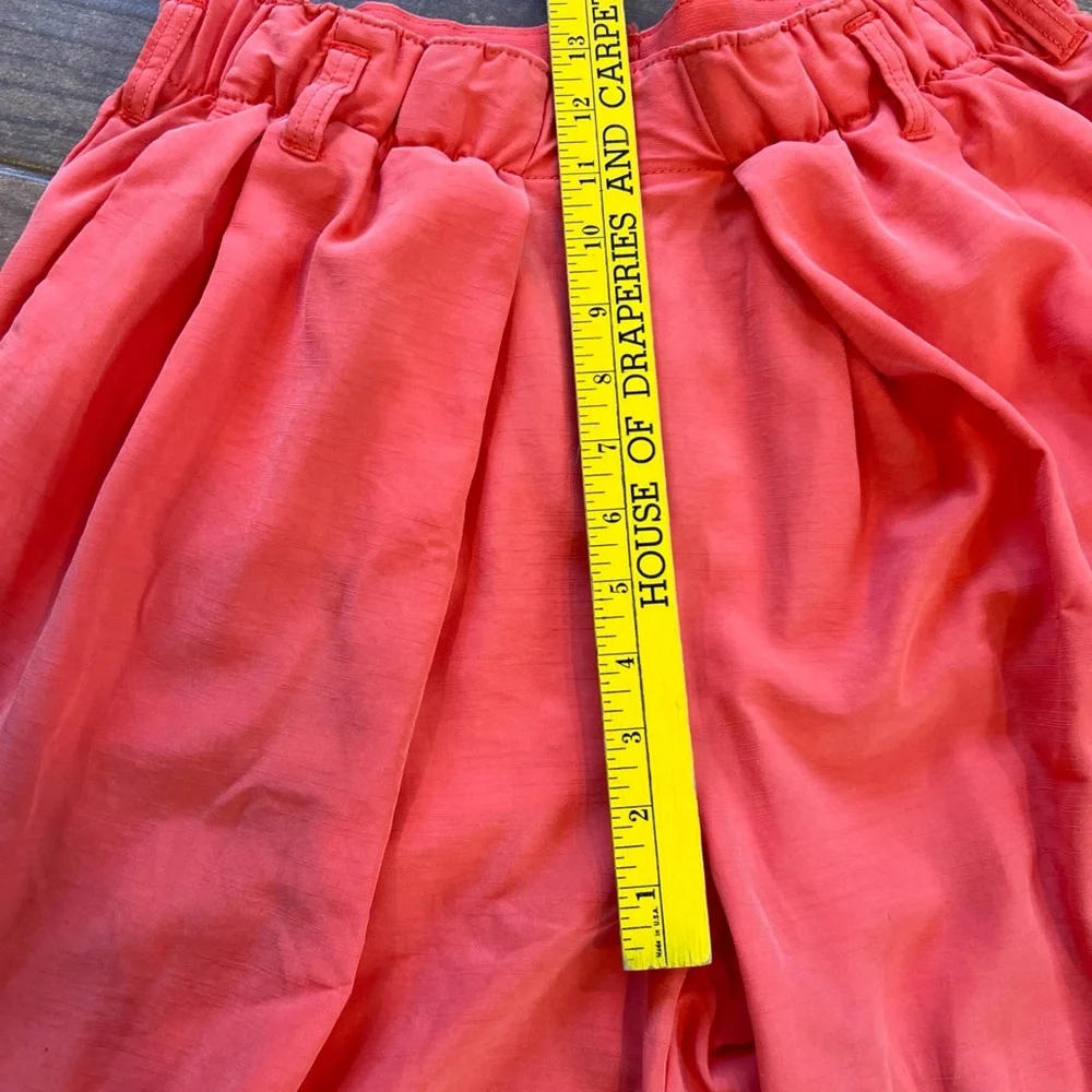 Free People Nothin' To Say Pleated Trousers in orange. Size Small. elastic waist - Picture 3 of 11